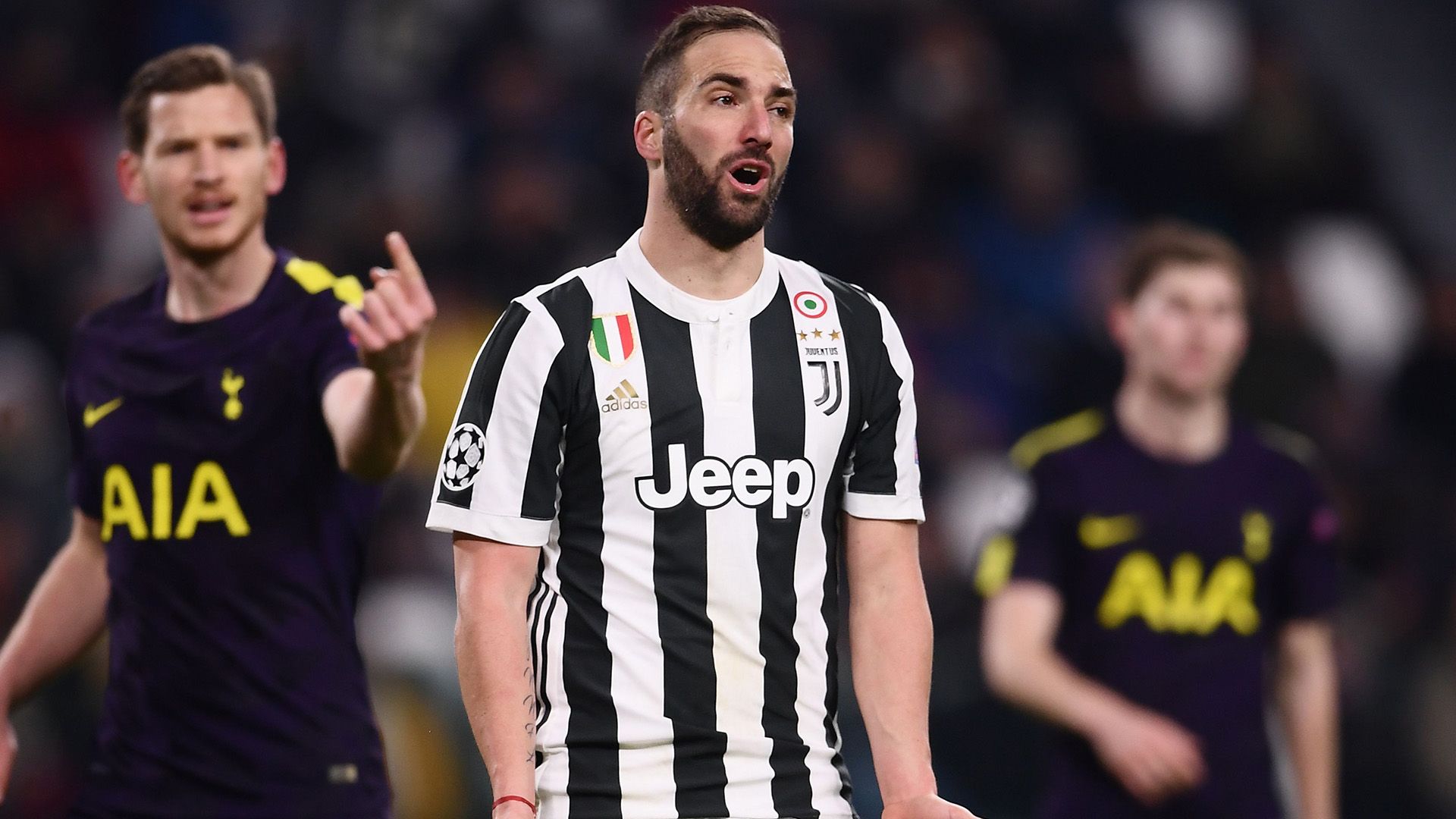 Gonzalo Higuain Juventus Tottenham Champions League