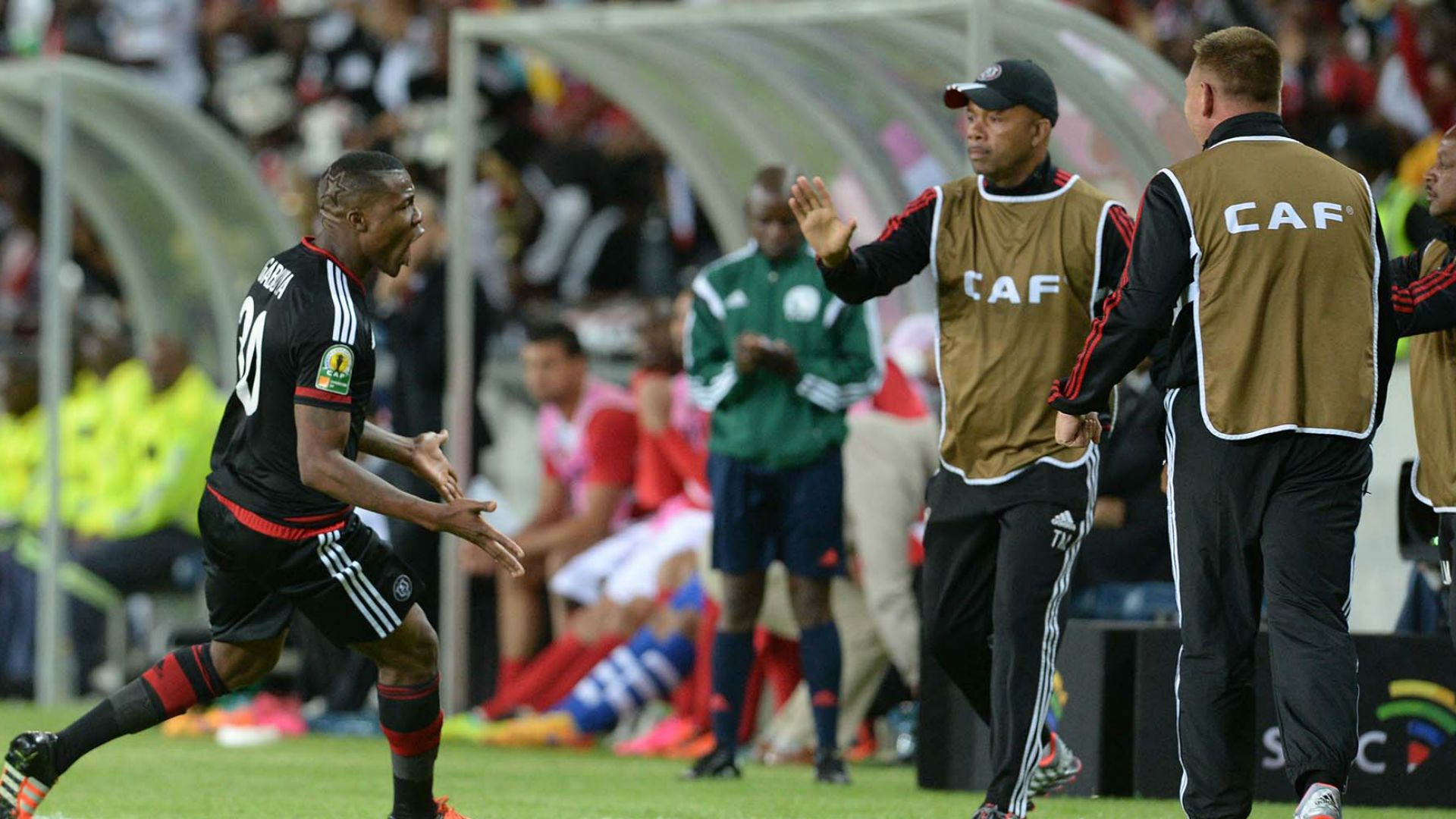 Thamsanqa Gabuza Tebogo Moloi and Eric Tinkler - Orlando Pirates