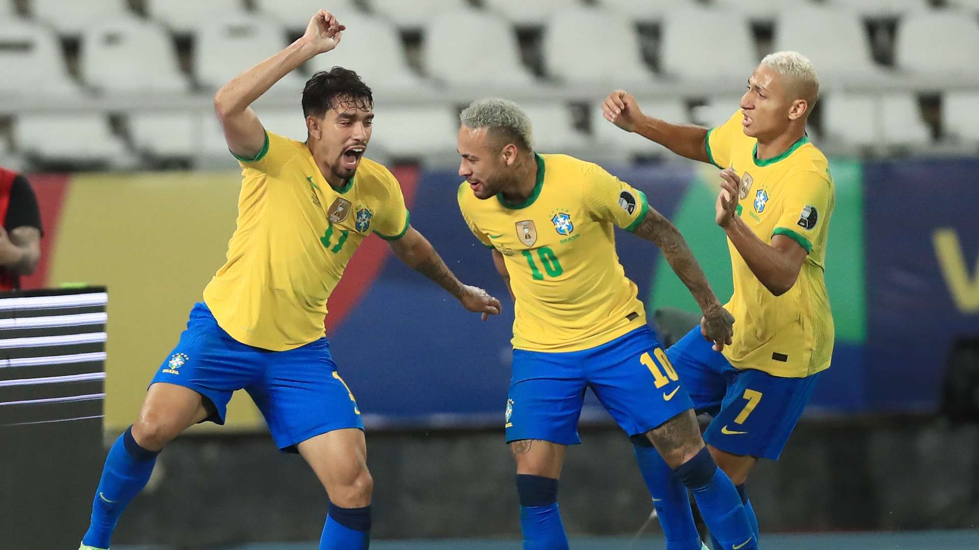Richarlison Paqueta e Neymar - Brasil x Peru semifinal Copa América 05072021