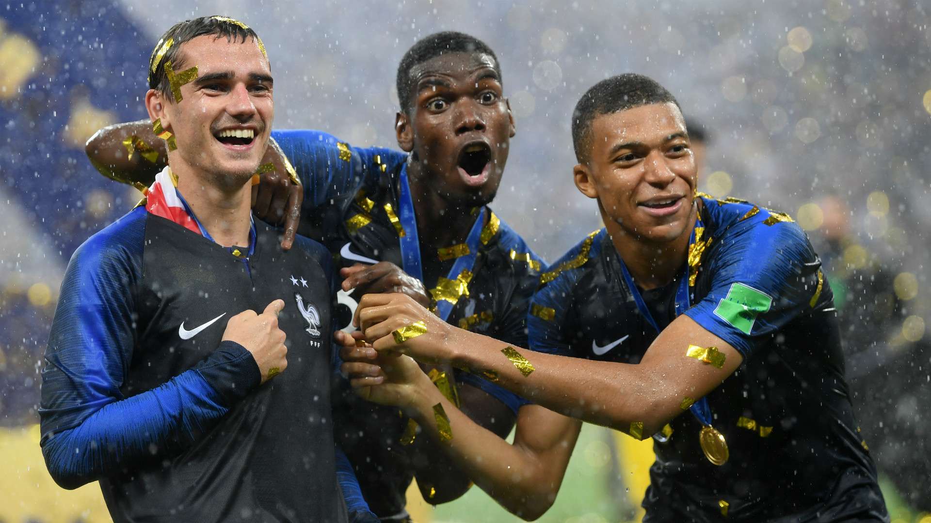 Antoine Griezmann Paul Pogba Kylian Mbappe France 2018