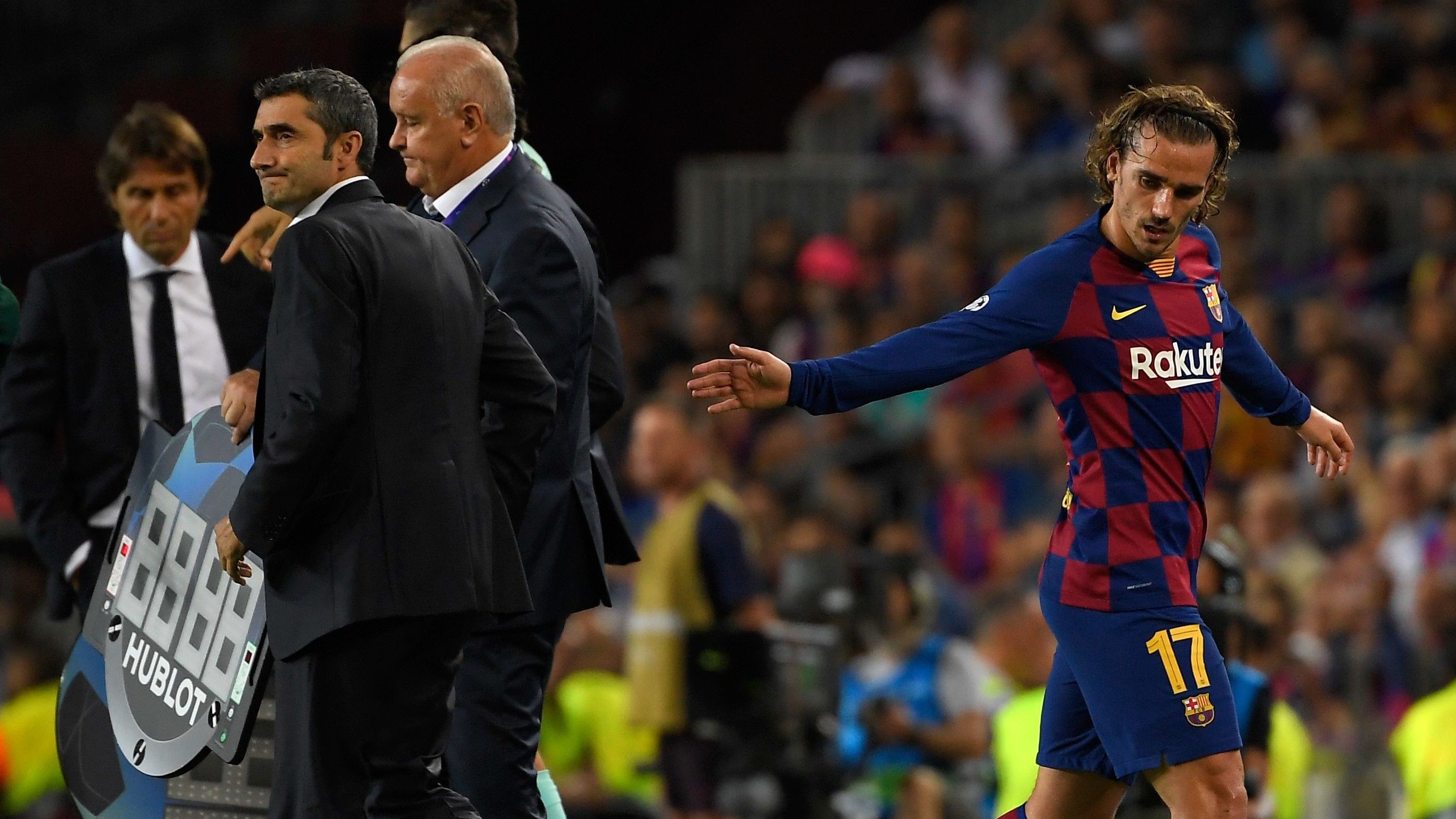 Ernesto Valverde Antoine Griezmann Barcelona Inter UCL 02102019