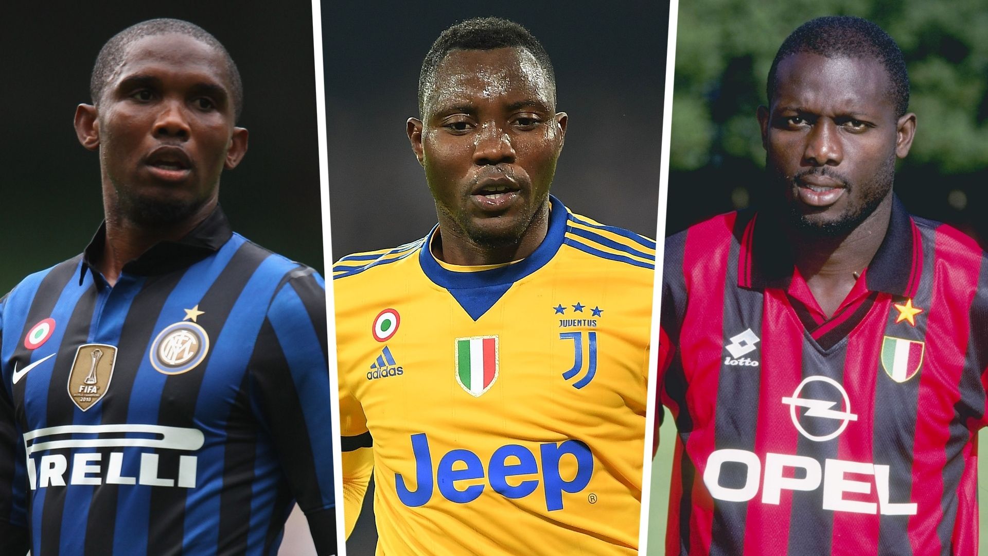 Samuel Eto'o, Kwadwo Asamoah, George Weah