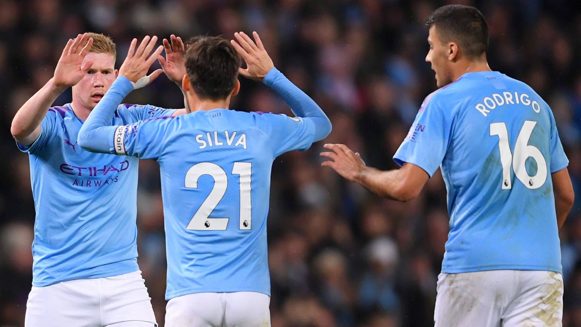 Kevin De Bruyne David Silva Rodri Man City 2019