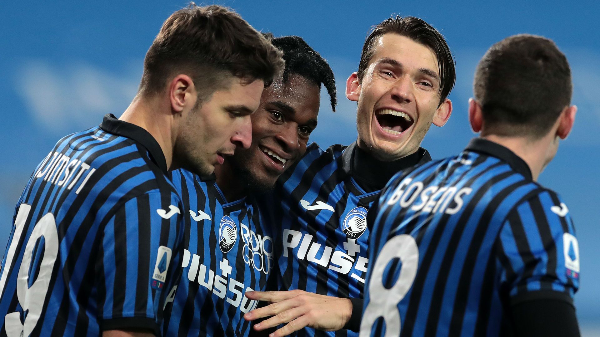 Atalanta celebrating Parma Serie A