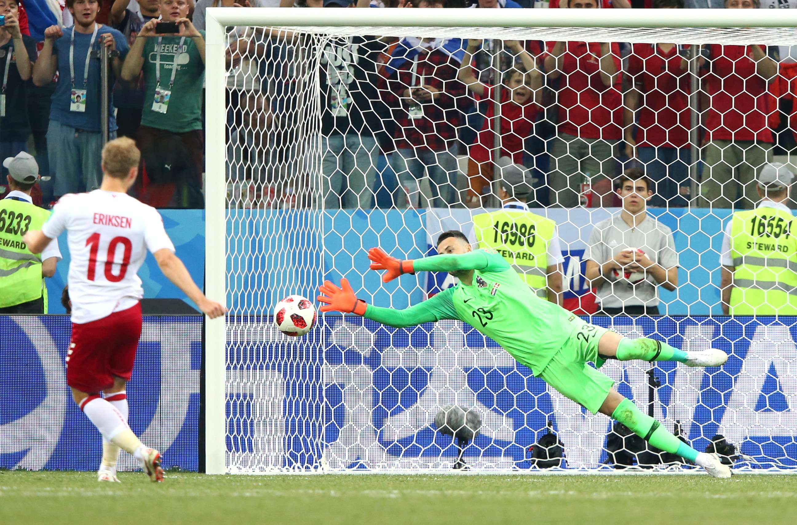 Danijel Subašić & Christian Eriksen : Croatia - Denmark : World Cup 2018