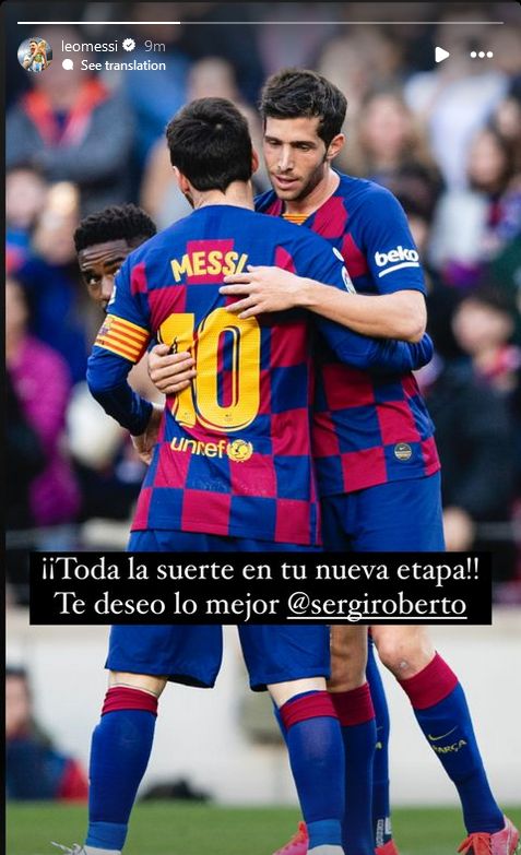 Lionel Messi Sergi Roberto Instagram