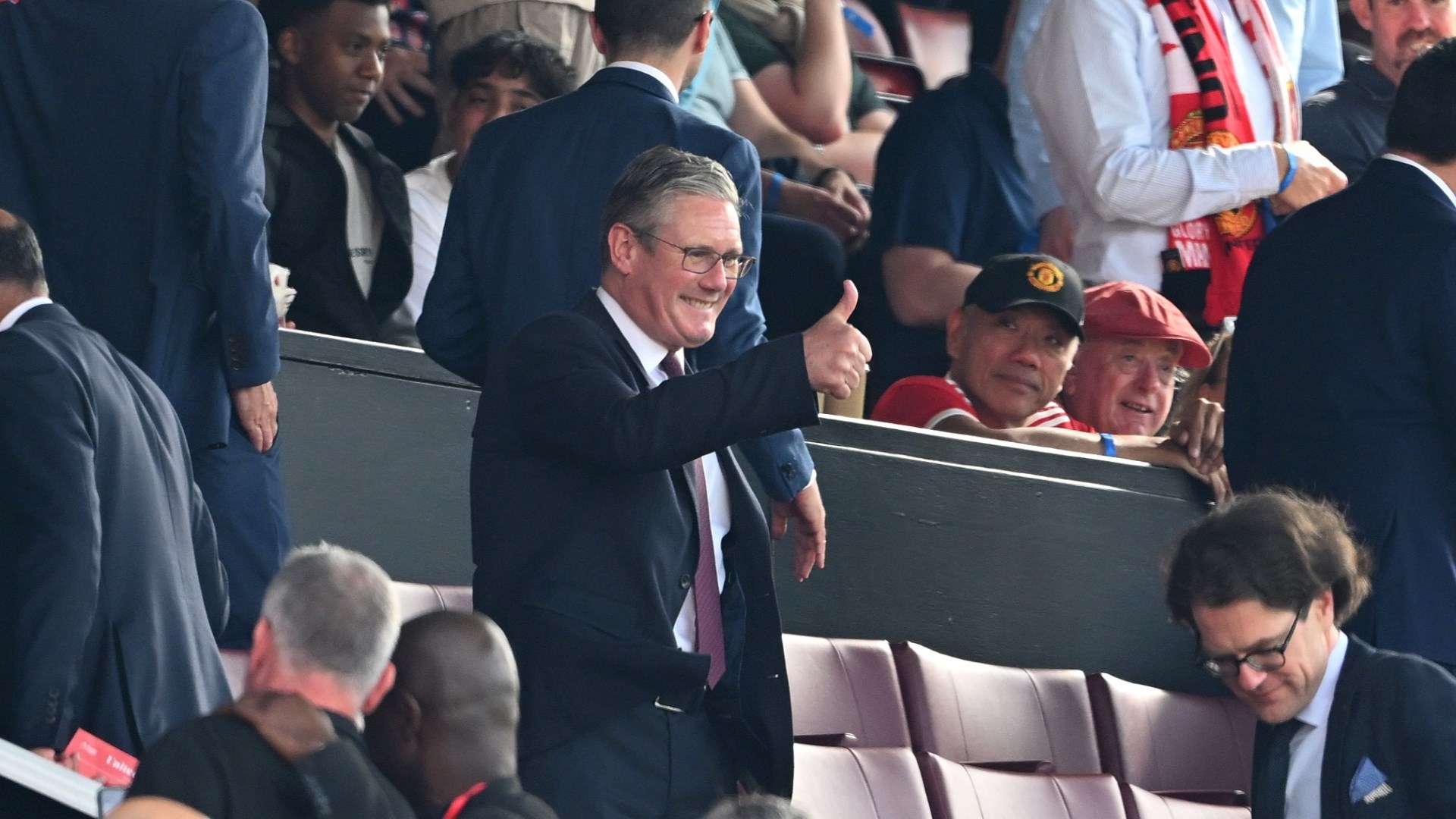 Labour leader Keir Starmer spotted at Old Trafford