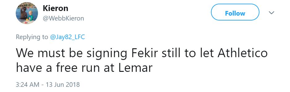 Reactions Lemar to Atletico Liverpool Fans