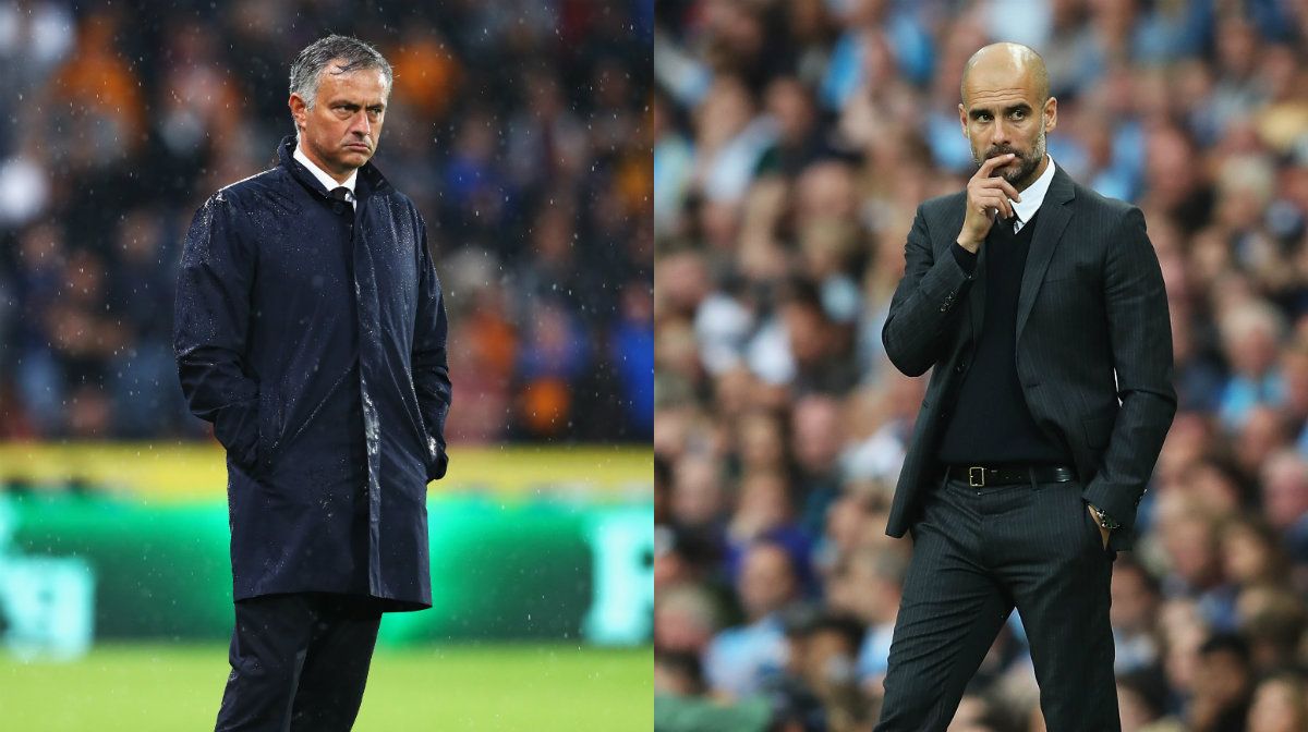 GFX Jose Mourinho Pep Guardiola Manchester United Manchester City