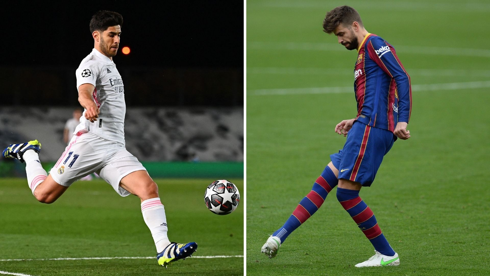 Asensio y Piqué, Real Madrid vs. Barcelona
