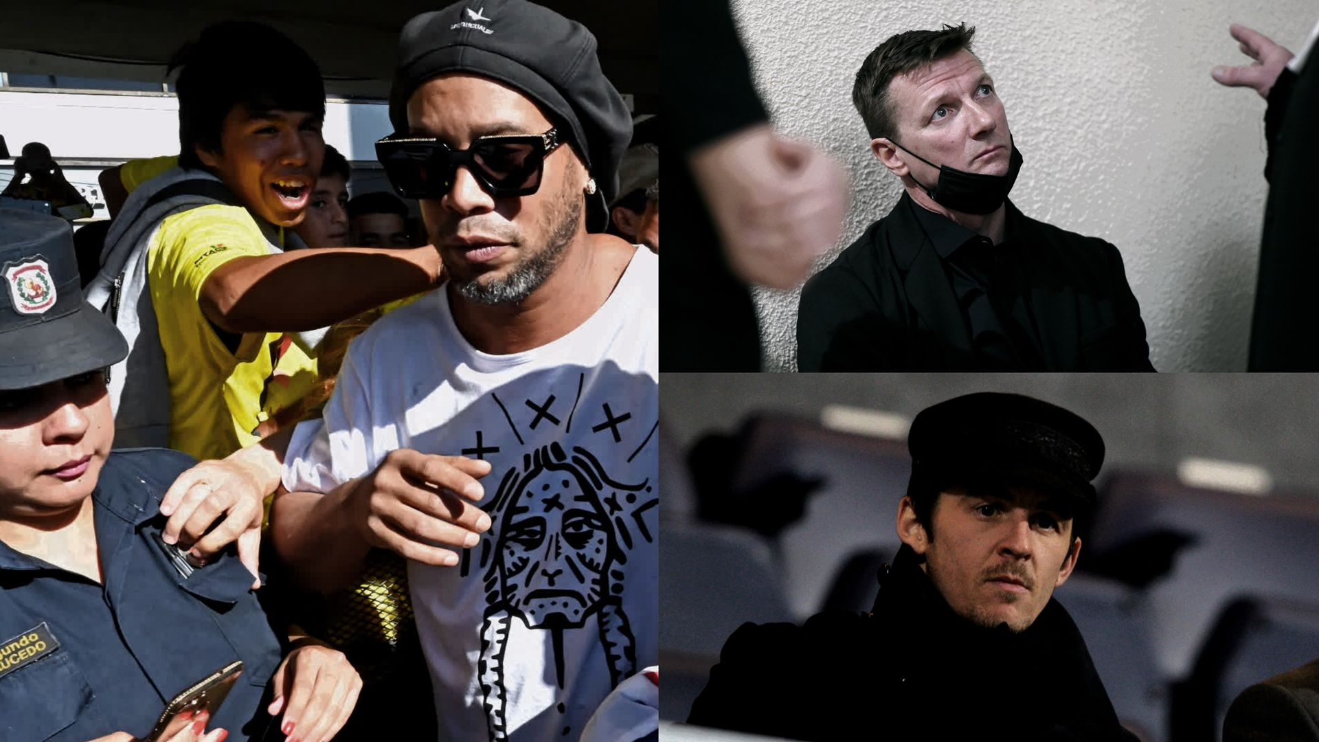 Footballeurs prison justice police Ronaldinho Vairelles Barton