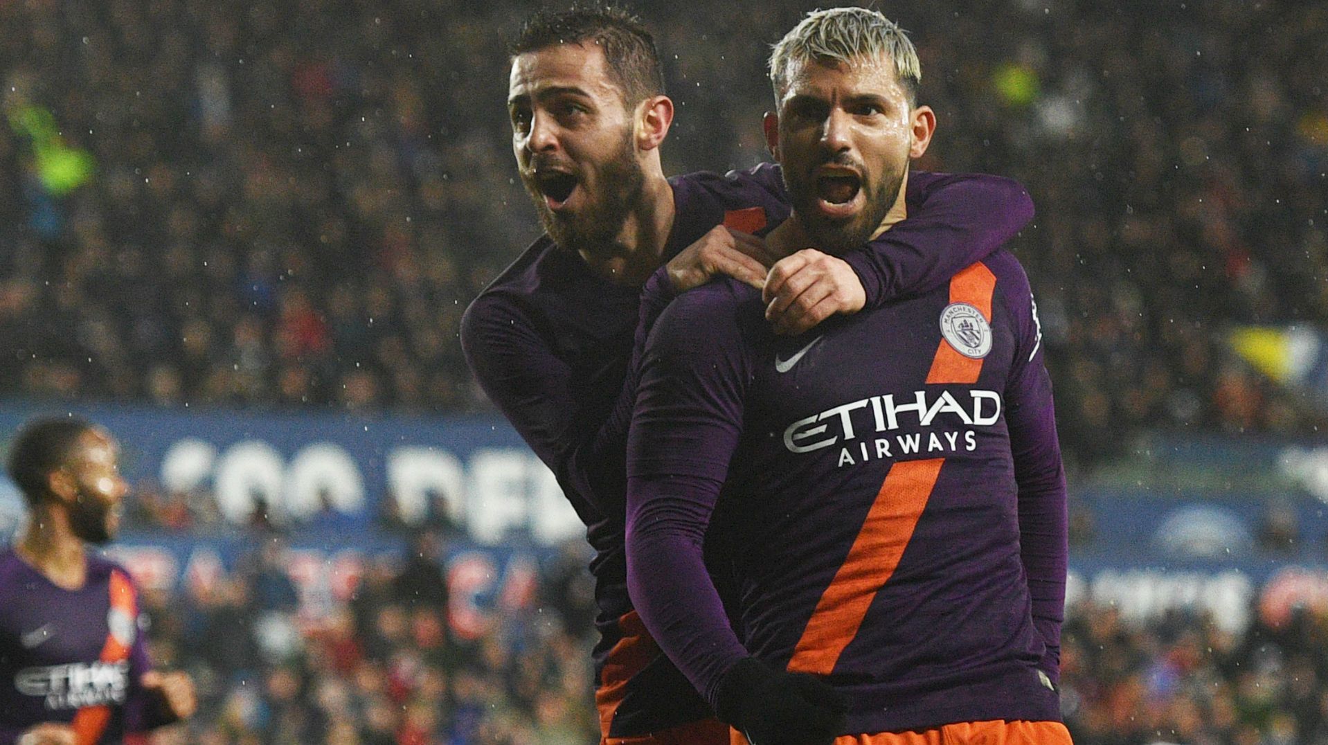 Sergio Aguero Bernardo Silva Manchester City