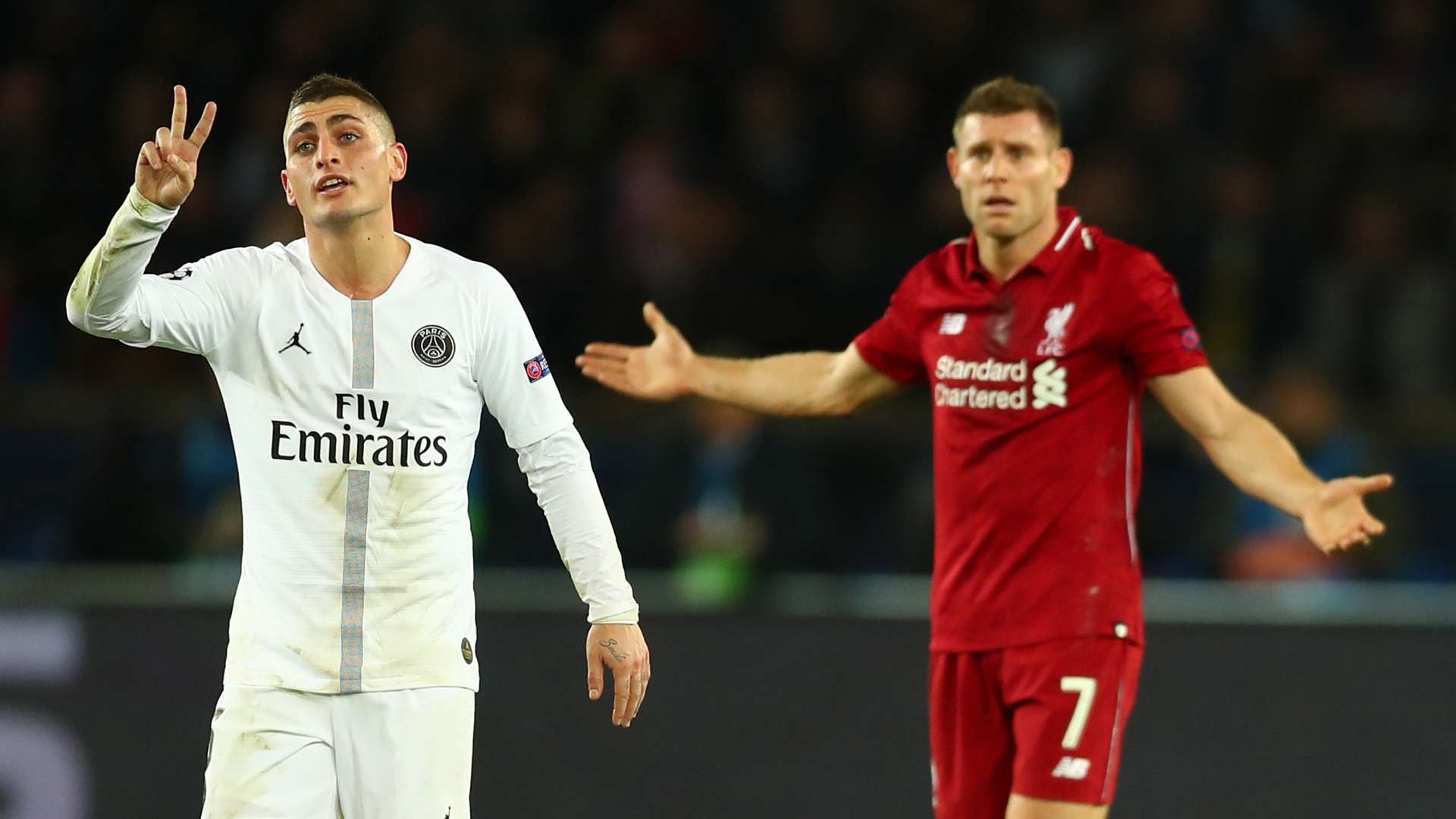 James Milner Verratti PSG Liverpool 28112018