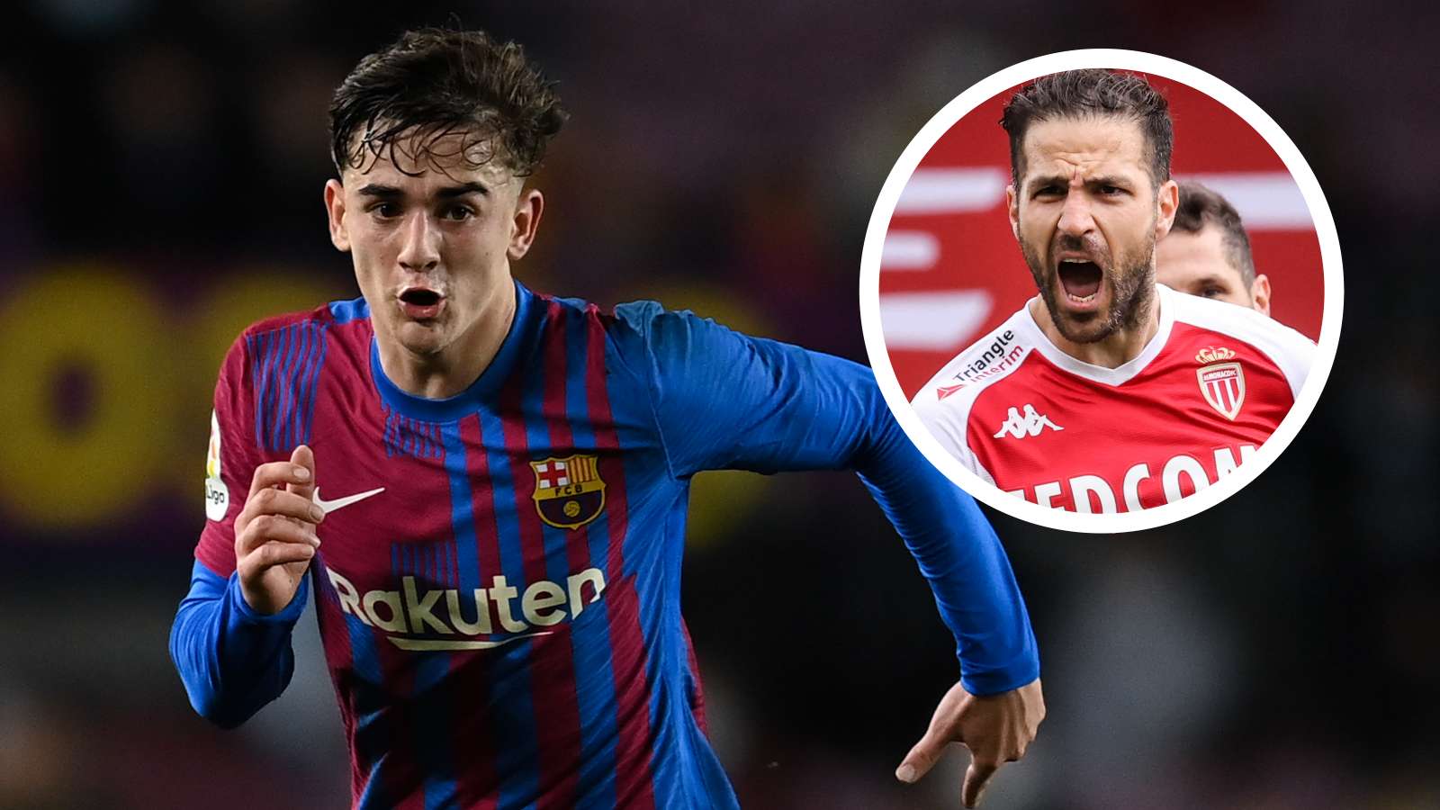 Gavi Cesc Fabregas Barcelona AS Monaco