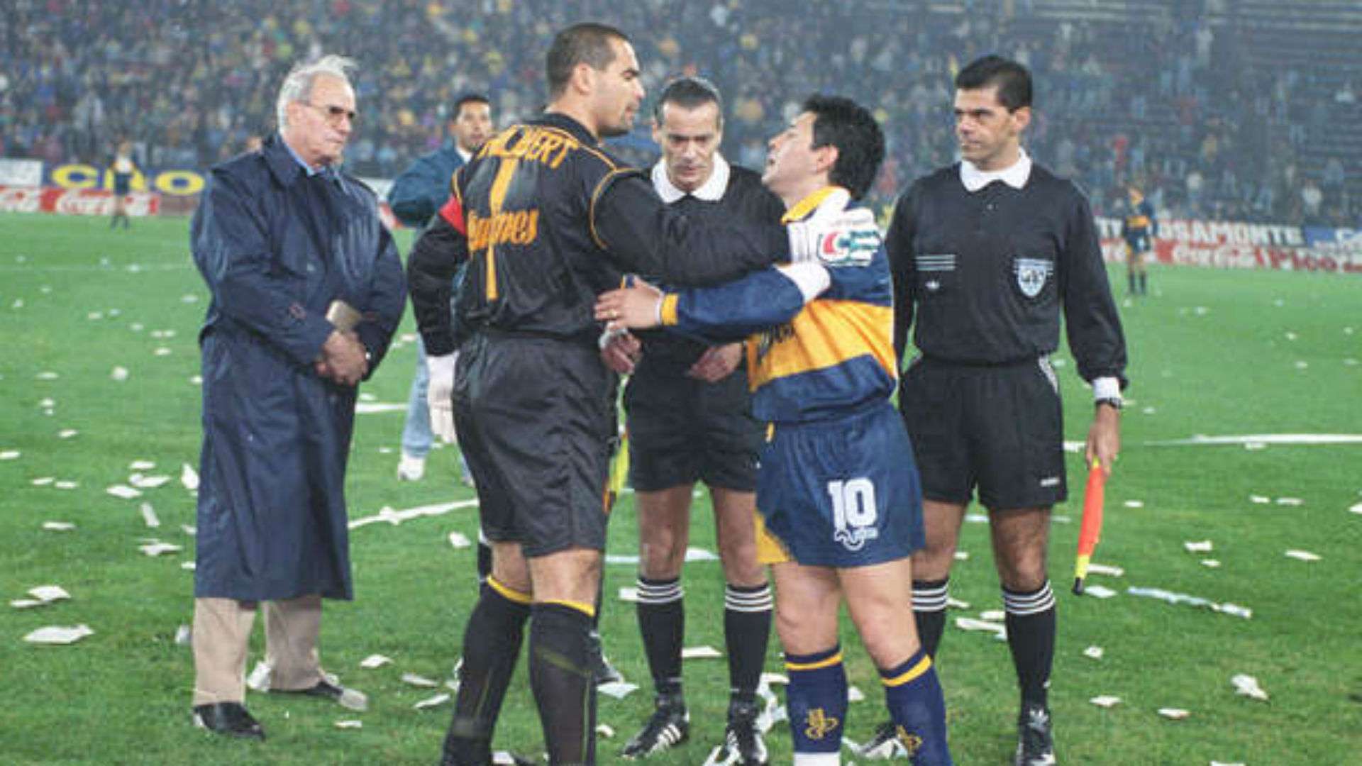 Vélez-Boca, 16/06/95. Maradona, Chilavert, Castrilli