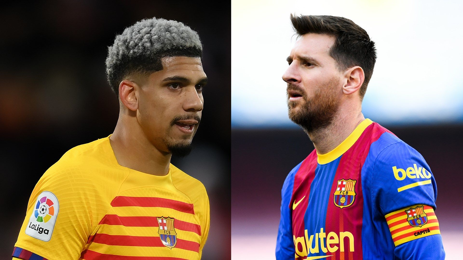 Ronald Araujo Lionel Messi Barcelona split