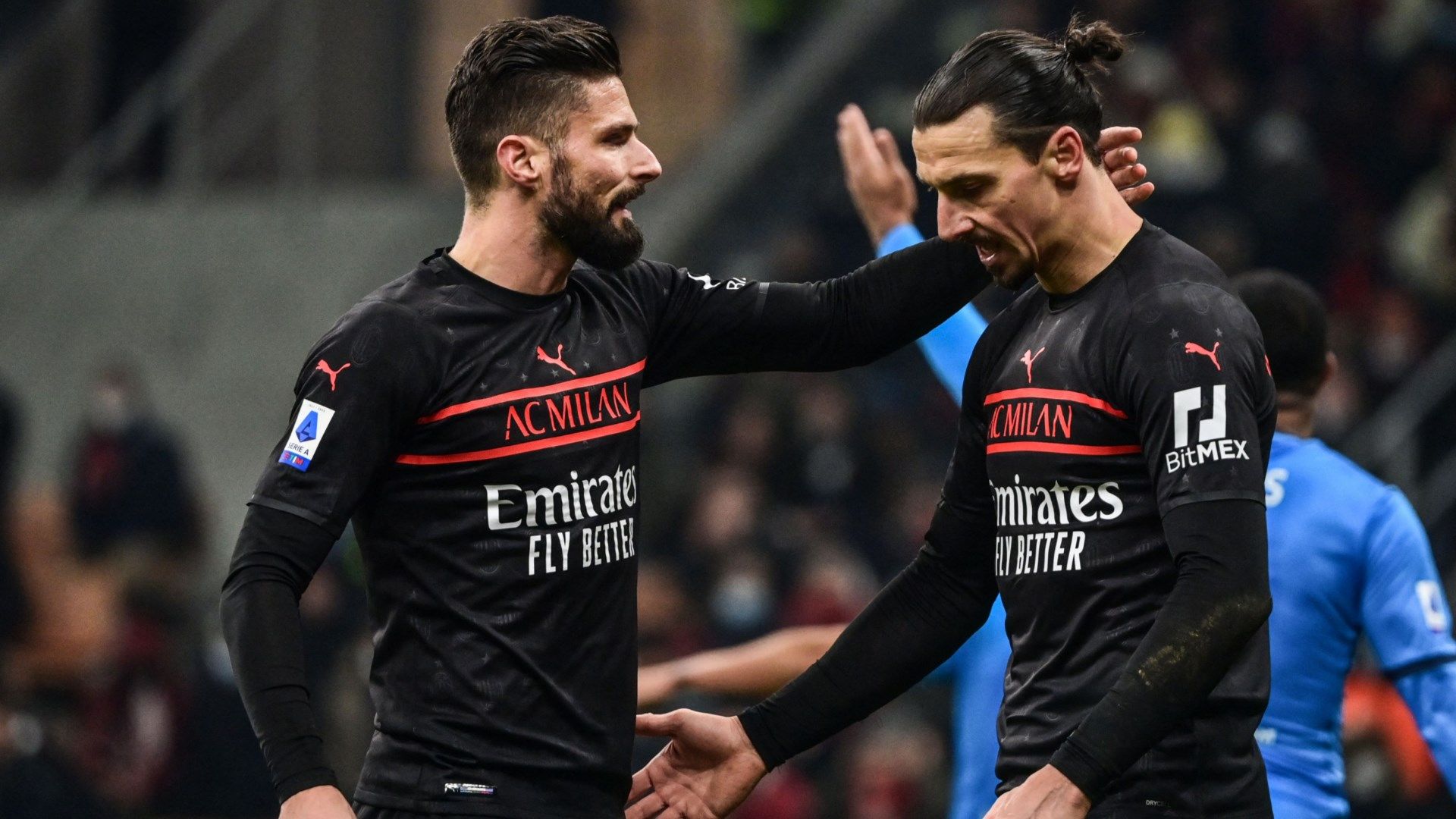 Olivier Giroud Zlatan Ibrahimovic Milan