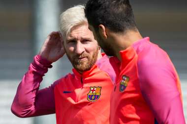 Lionel Messi and Luis Suarez