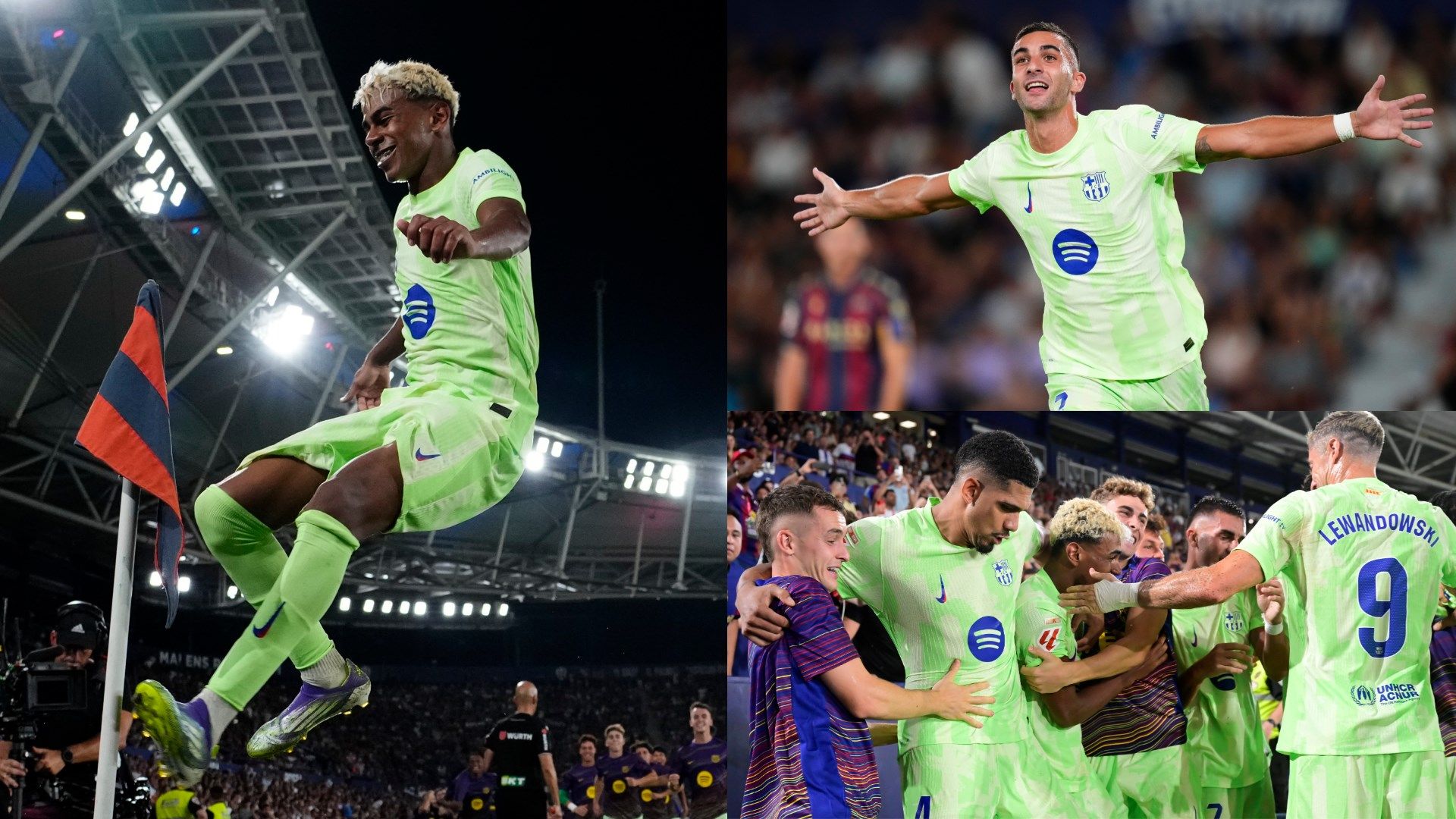 Barcelona celebrate Levante victory