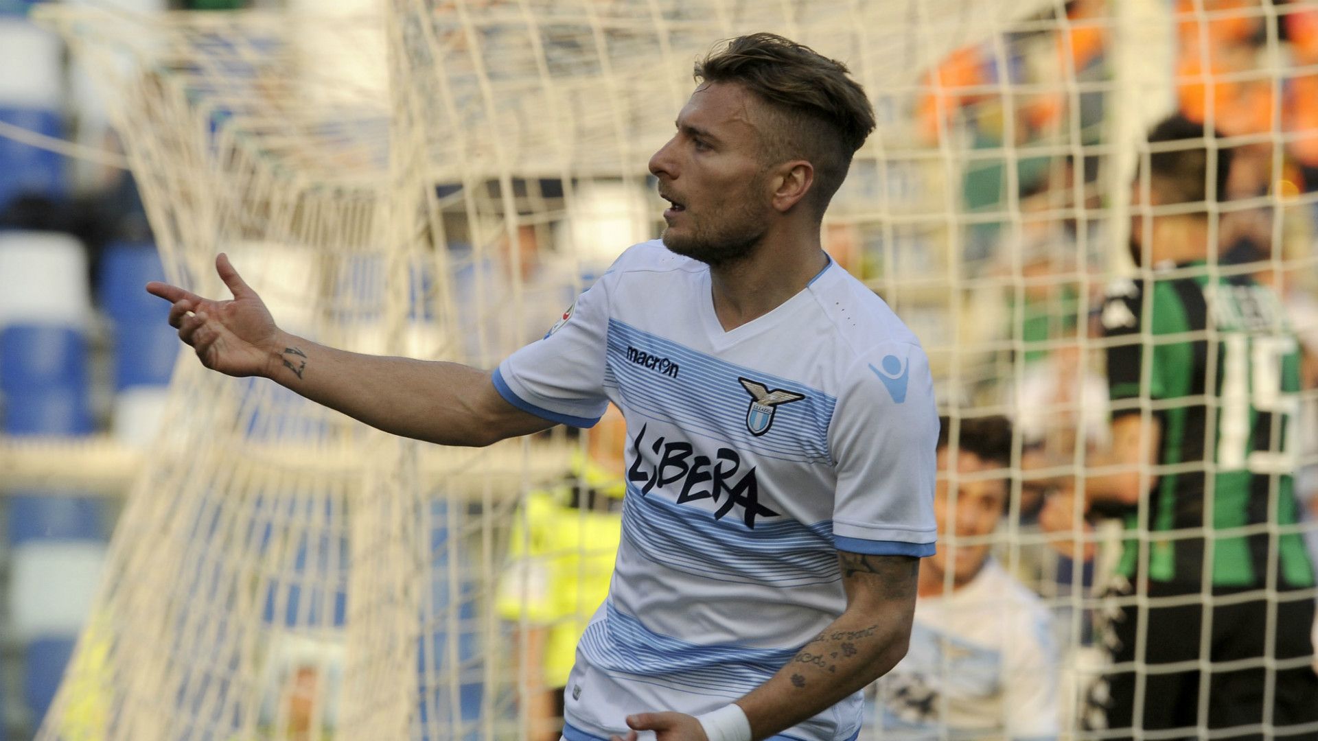Ciro Immobile celebrating Sassuolo-Lazio 2017/04/01
