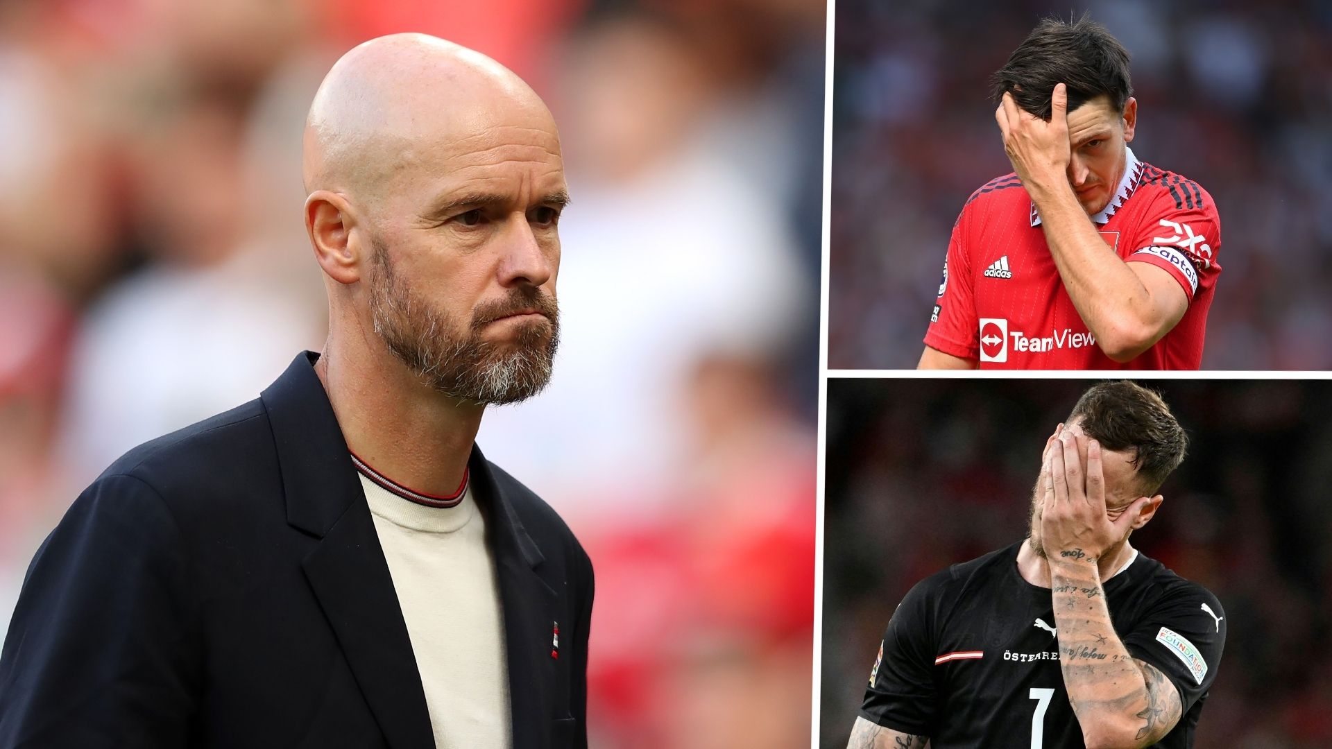 Erik ten Hag Harry Maguire Mark Arnautovic Man Utd GFX