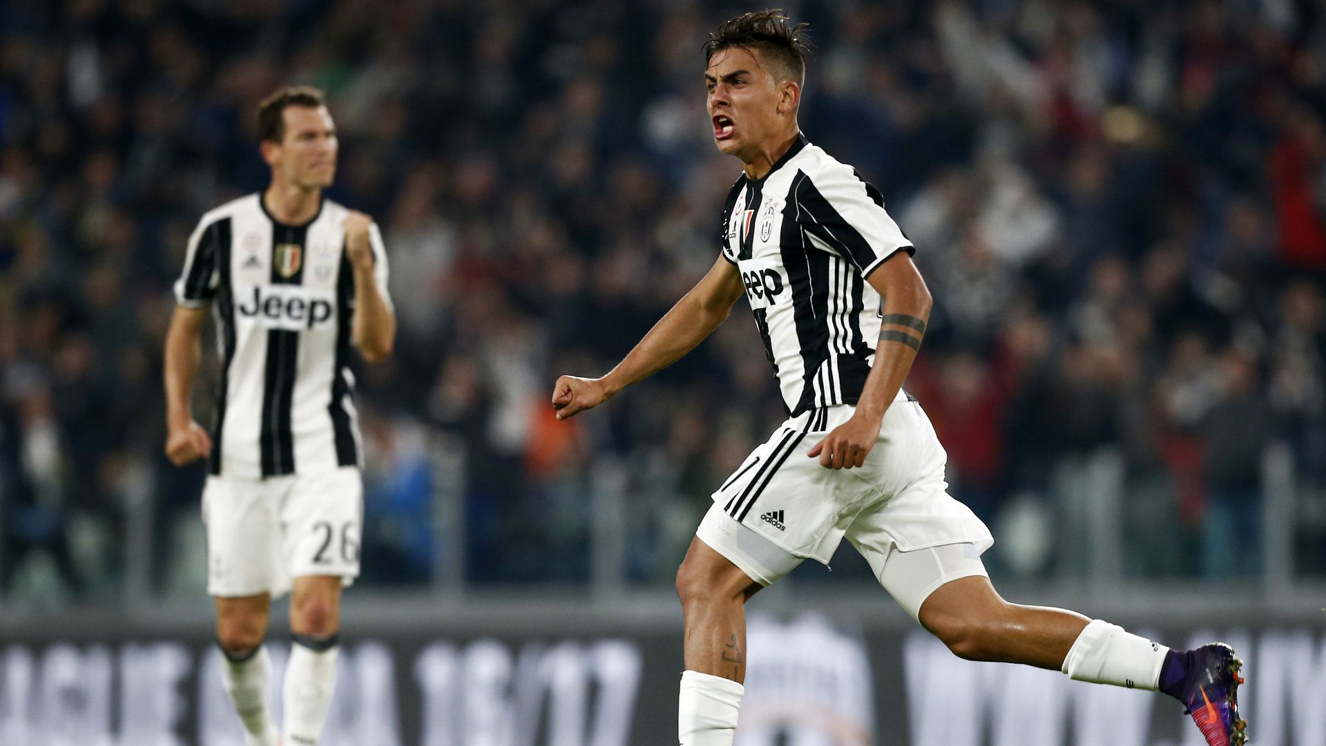 Paulo Dybala celebrating Juventus Udinese Serie A 15102016