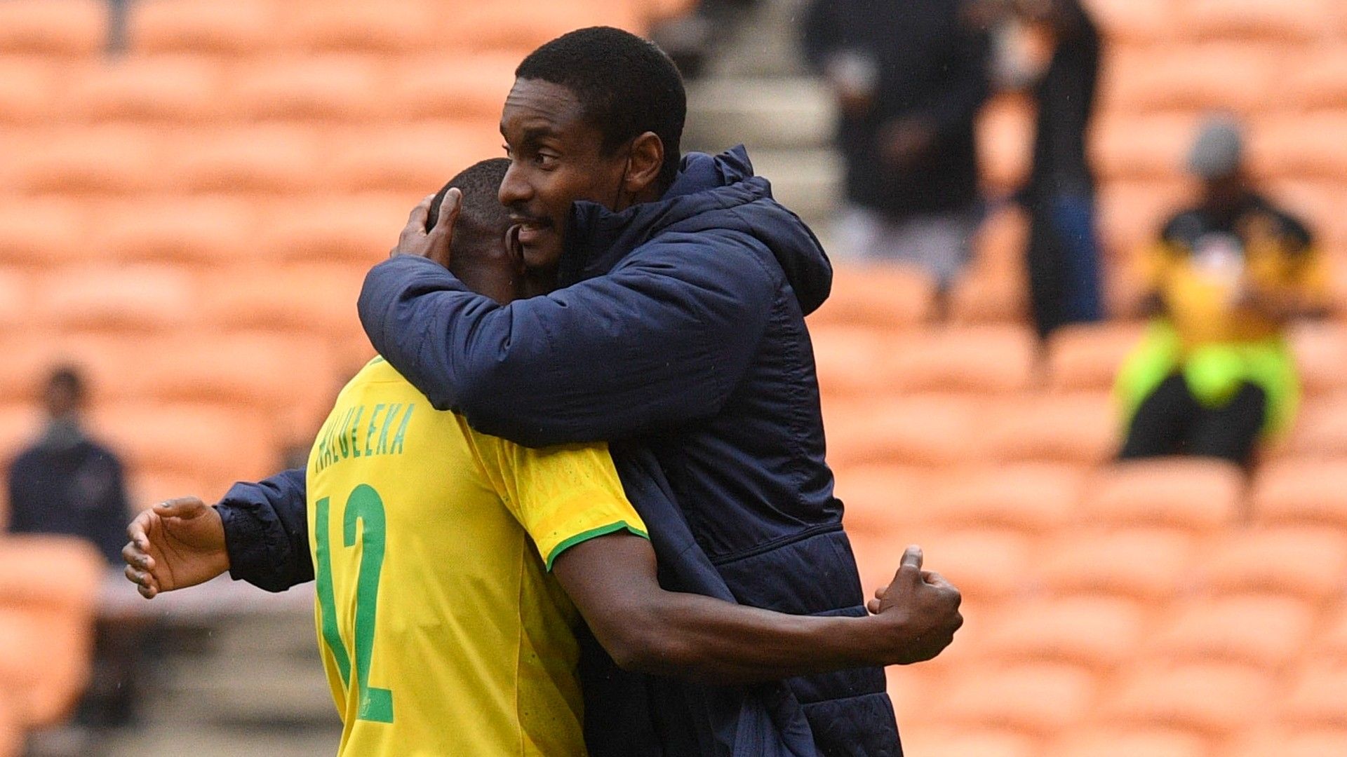 George Maluleka of Mamelodi Sundowns celebrates goal during the CAF Champions League.