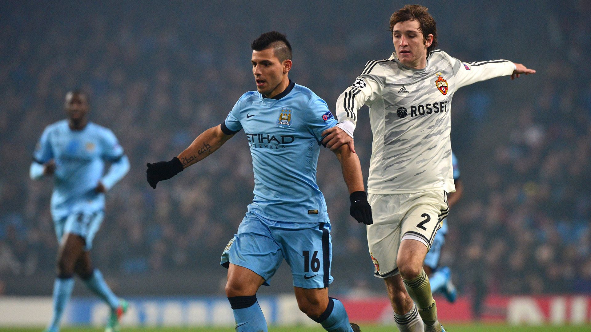 Sergio Aguero, Mario Fernandes | Manchester City 1-2 CSKA Moscow | UEFA Champions League | 05112014
