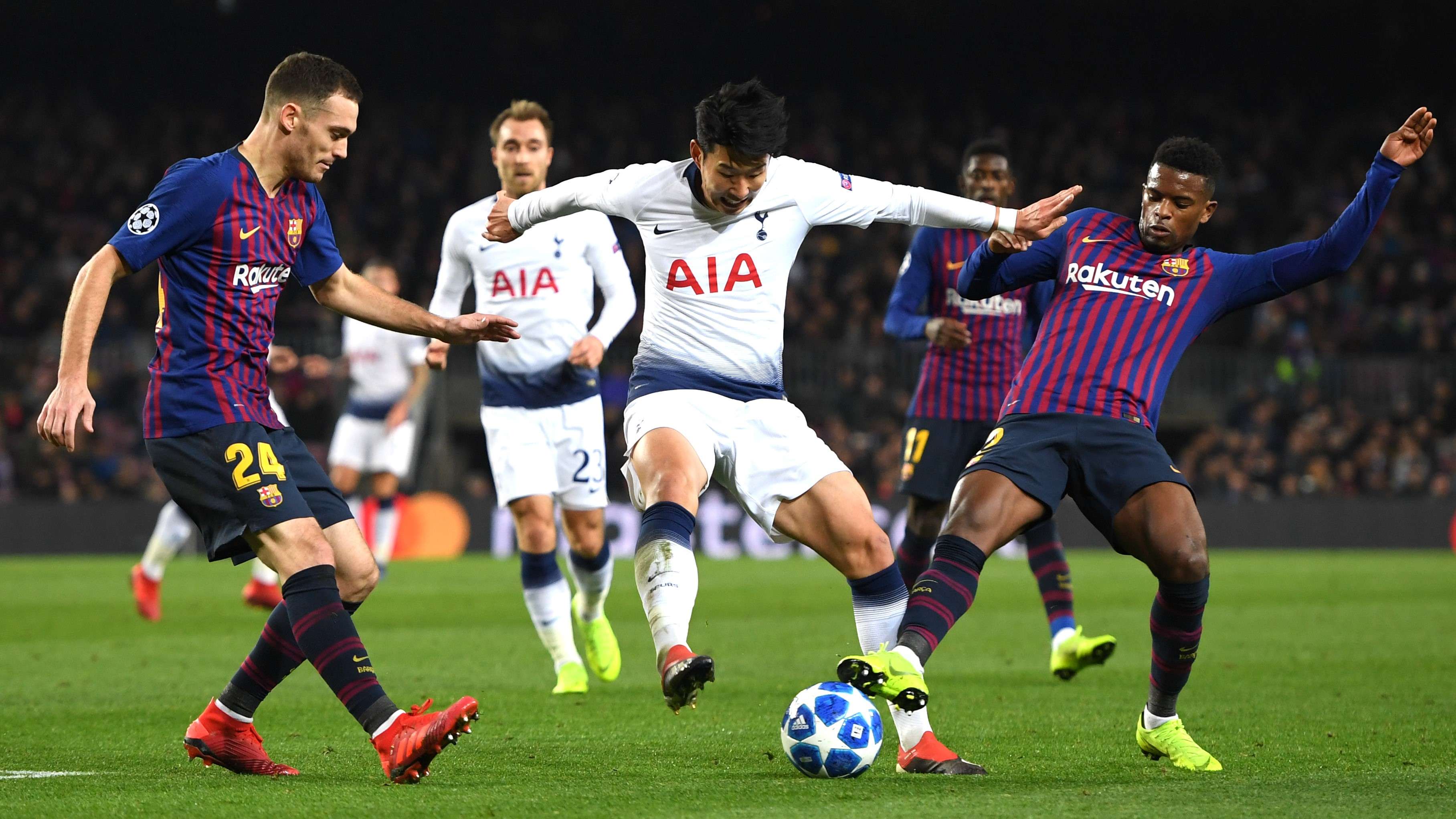 Heung-Ming Son Thomas Vermaelen Nelson Semedo Barcelona Tottenham UCL 11122018