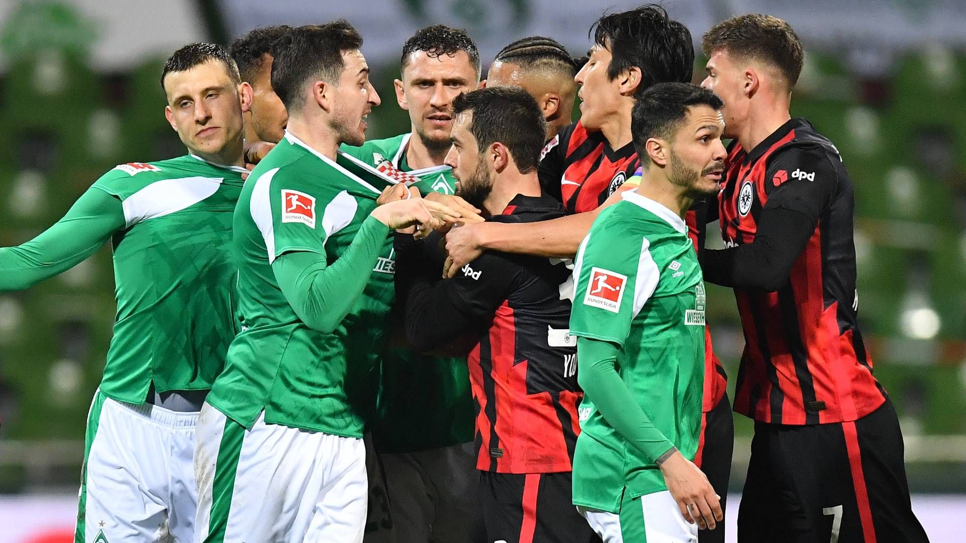 Werder Bremen Eintracht Frankfurt Rangelei