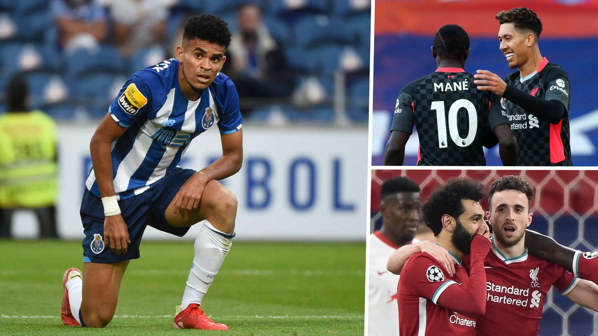 Luis Diaz Roberto Firmino Sadio Mane Mohamed Salah Diogo Jota Liverpool