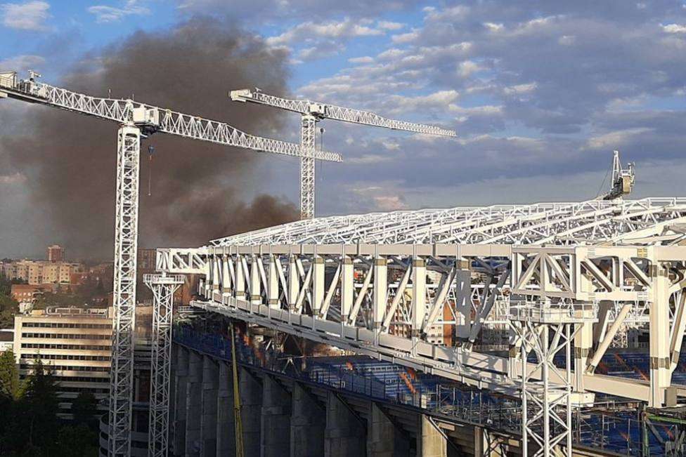 Incendio en el Santiago Bernabéu