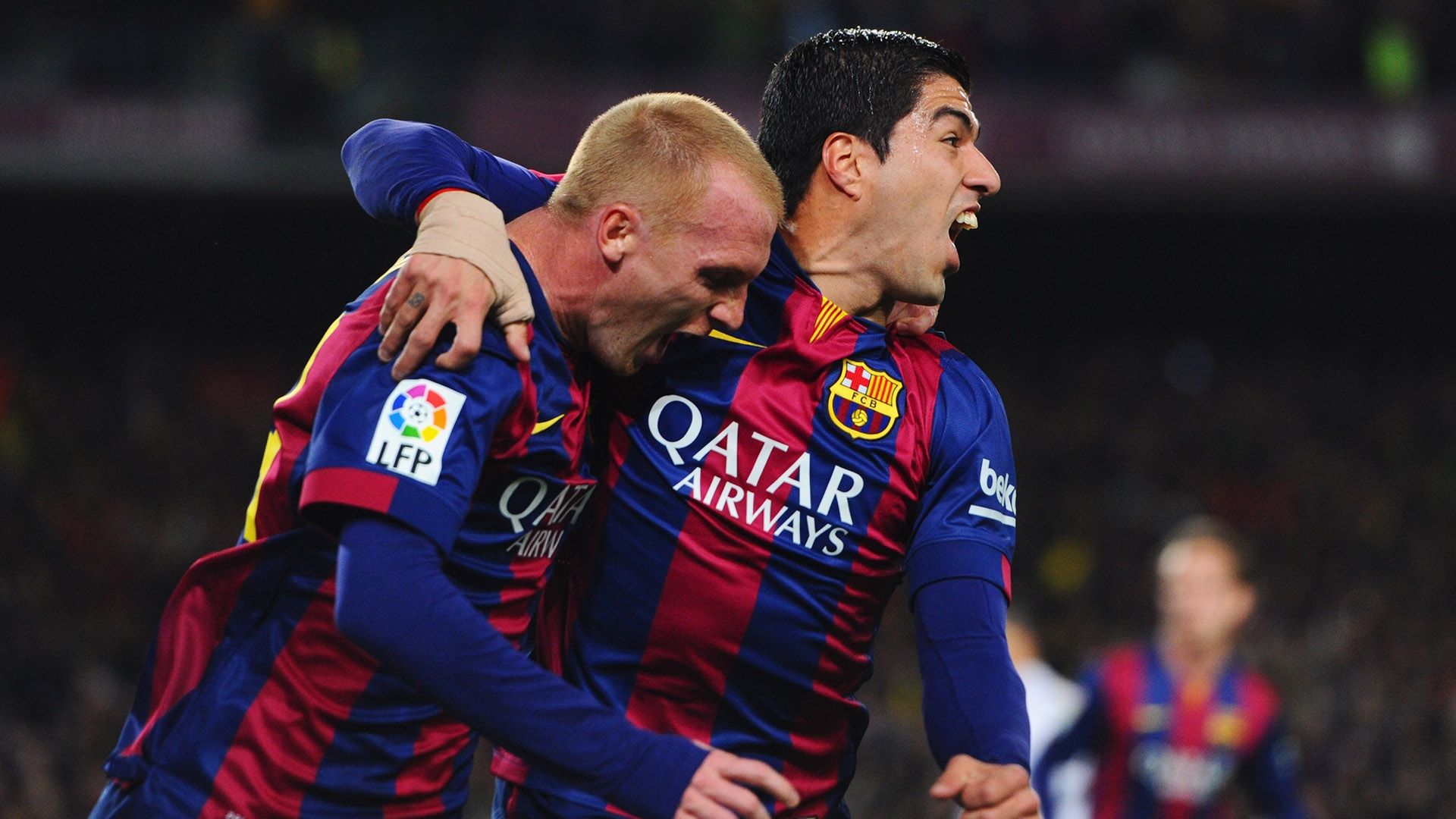 Jeremy Mathieu Luis Suarez Barcelona Real Madrid La Liga 22032015