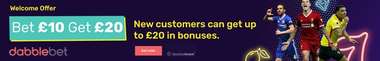 Bet 10 Get 20 dabblebet footer