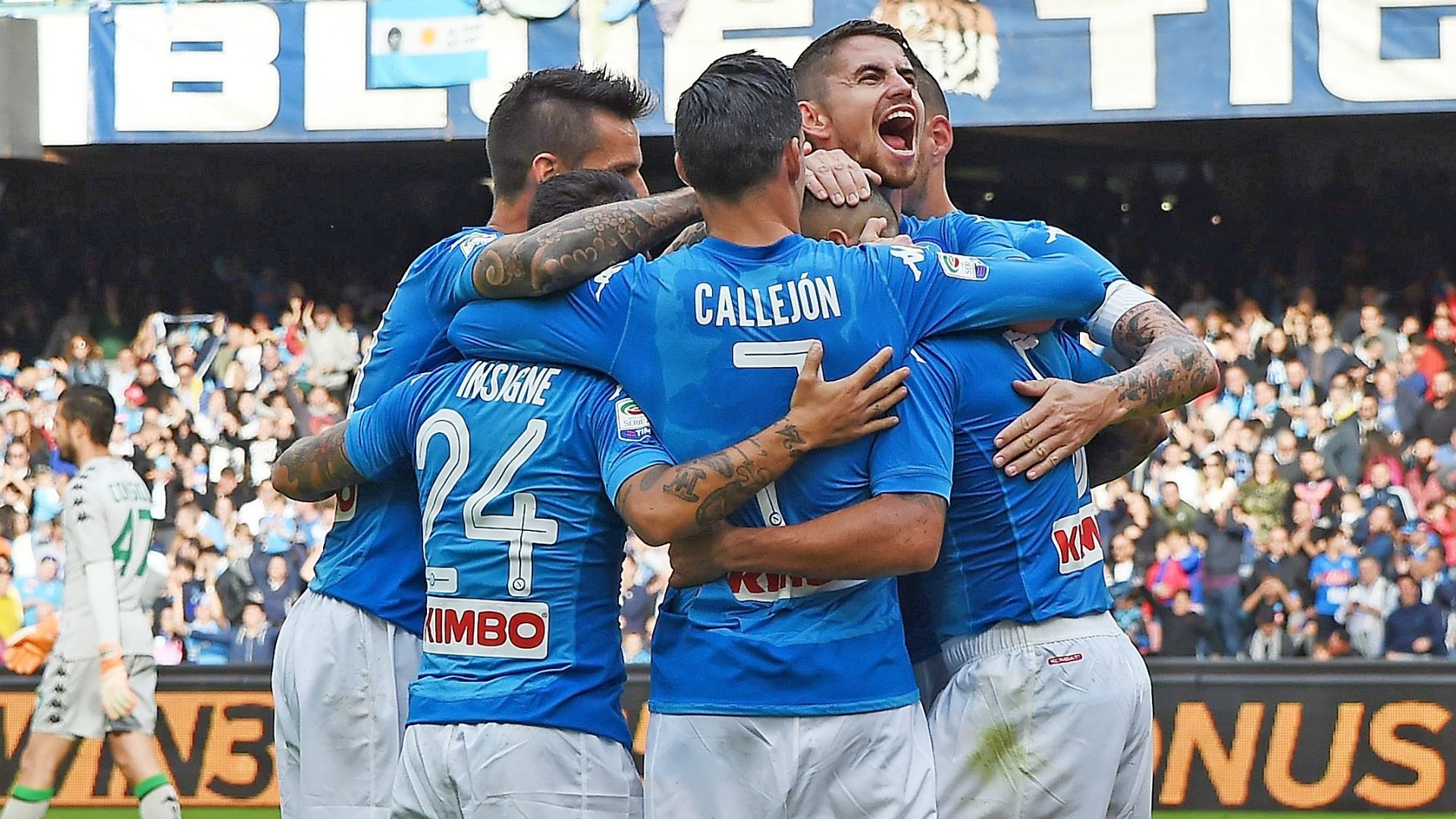 Napoli celebrating Serie A