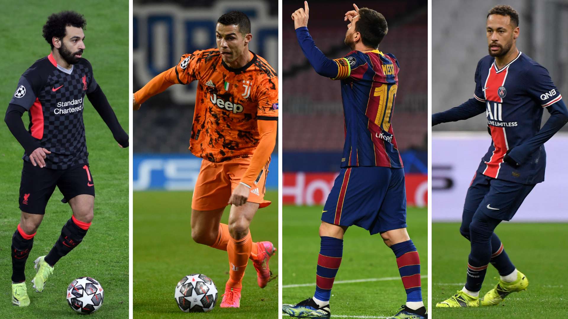 Salah, Ronaldo, Messi, Neymar