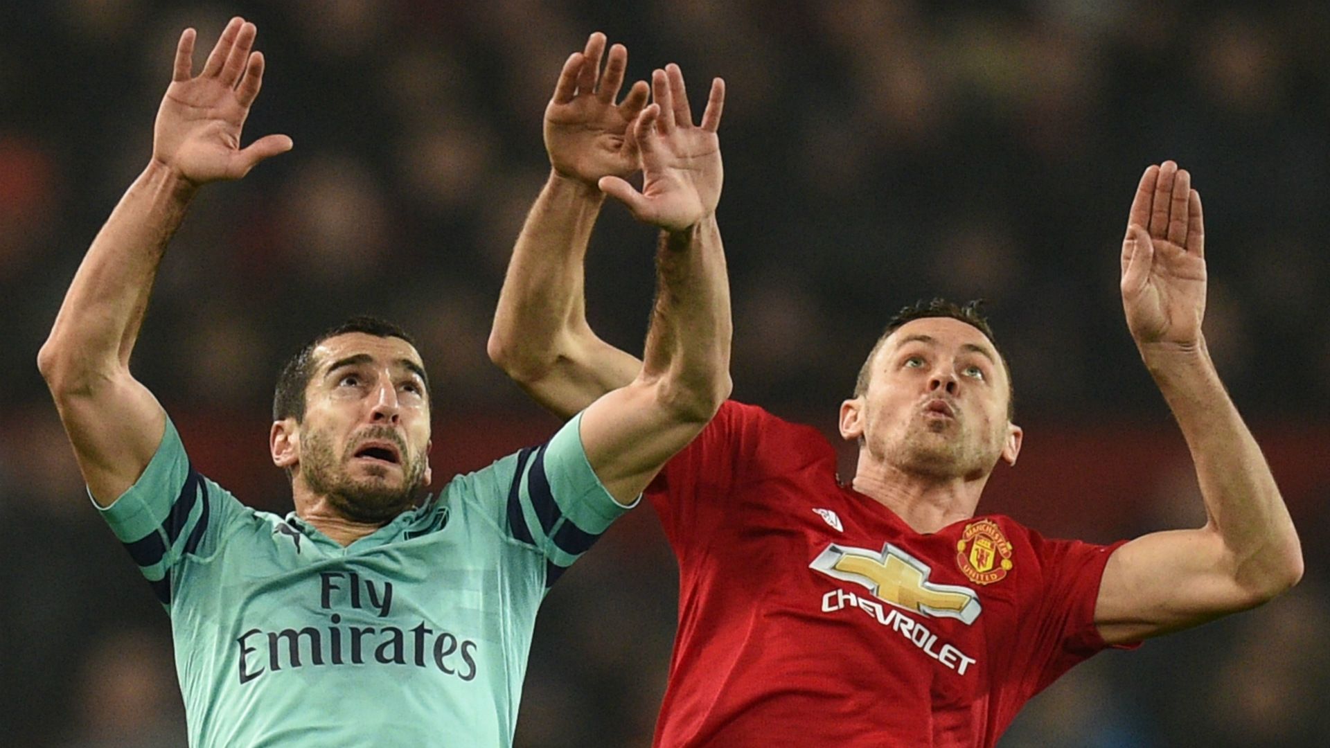 Henrikh Mkhitaryan Nemanja Matic Arsenal Man Utd 2018