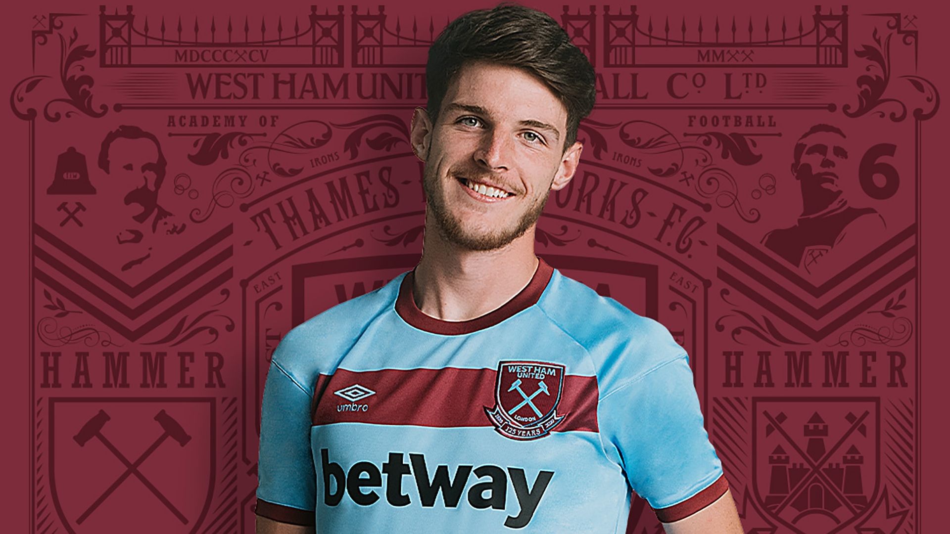 Declan Rice West Ham away kit 2020-21