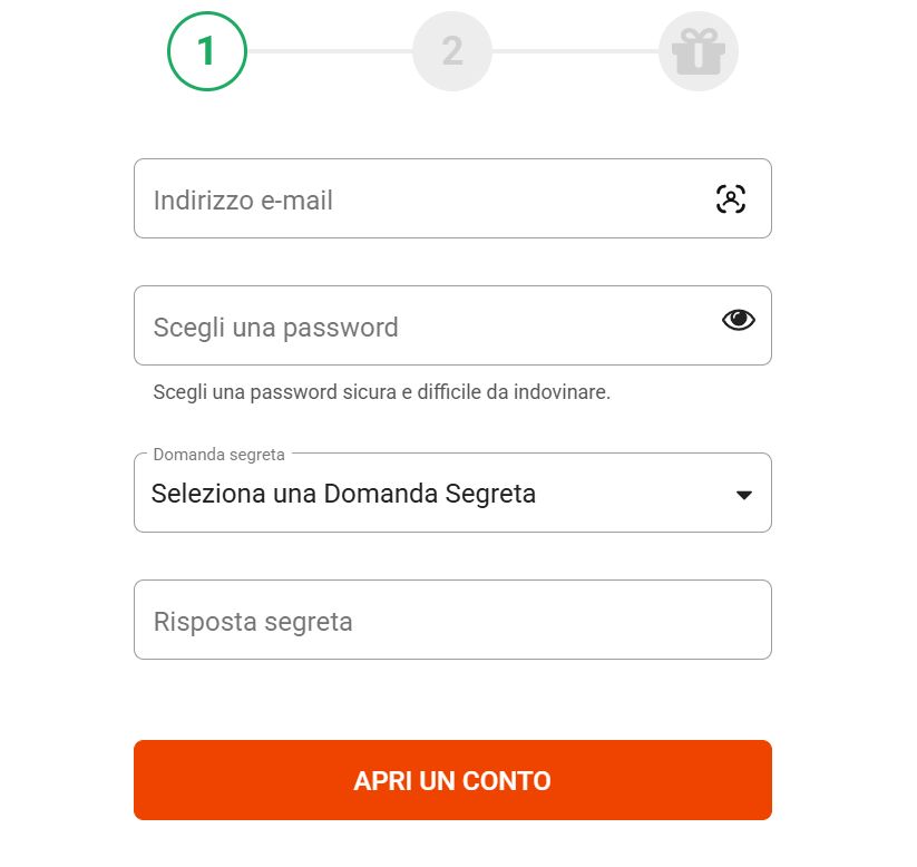 modulo registrazione leovegas
