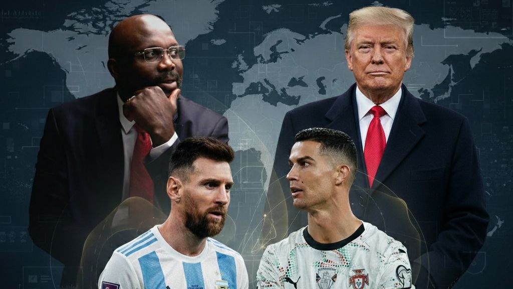 Messi Ronaldo Donald Trump George Weah GOAL ONLY