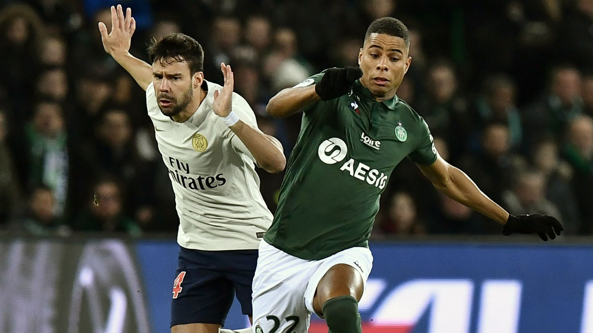 Juan Bernat Kevin Monnet-Paquet Saint-Etienne PSG Ligue 1 17022018