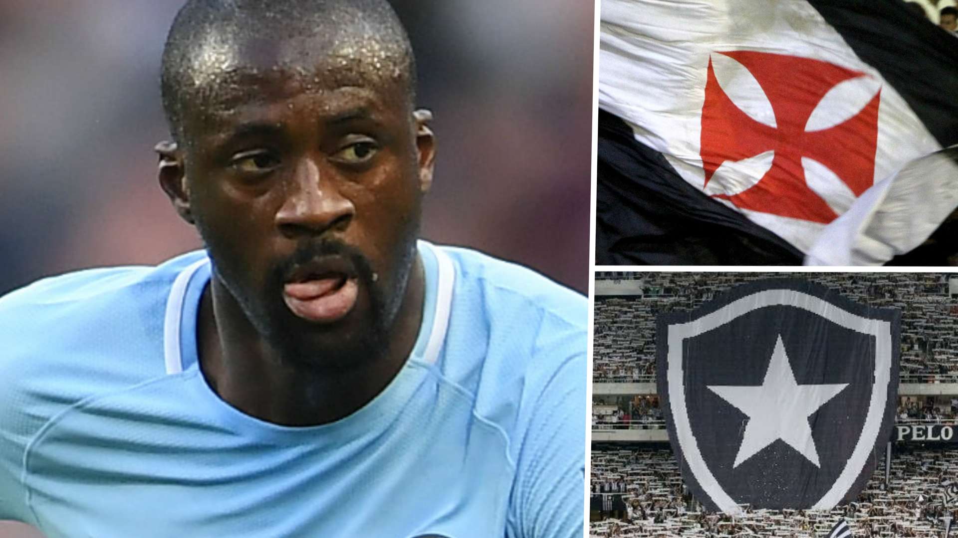 Montagem Yaya Toure Vasco Botafogo