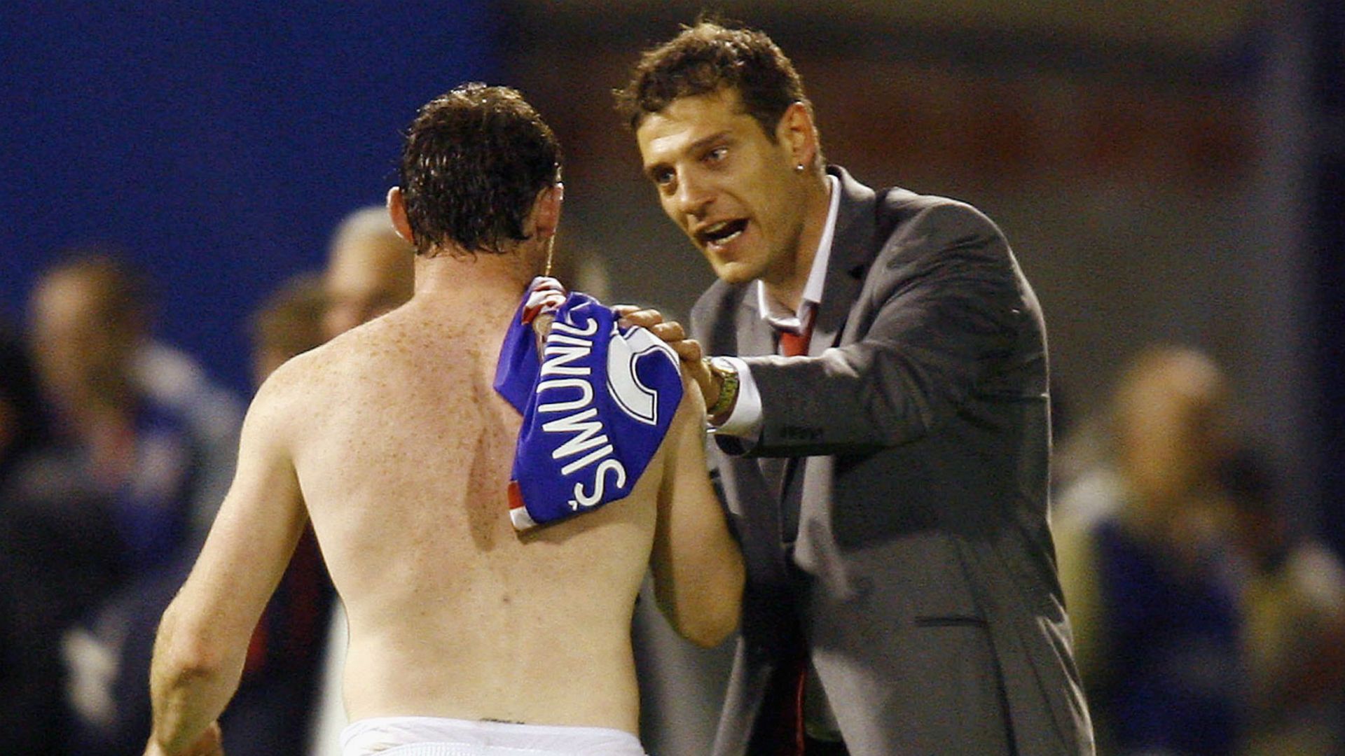 slaven bilic wayne rooney - croatia england - euro 2008 qualifier - 11102006