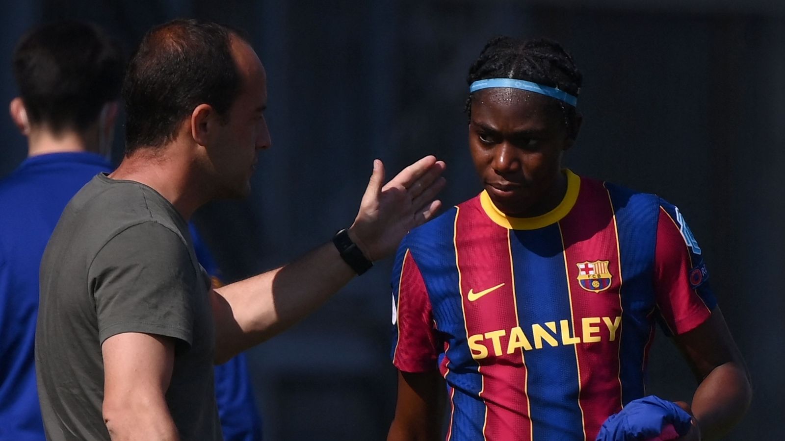 Asisat Oshoala Lluis Cortes Barcelona Women 2020-21