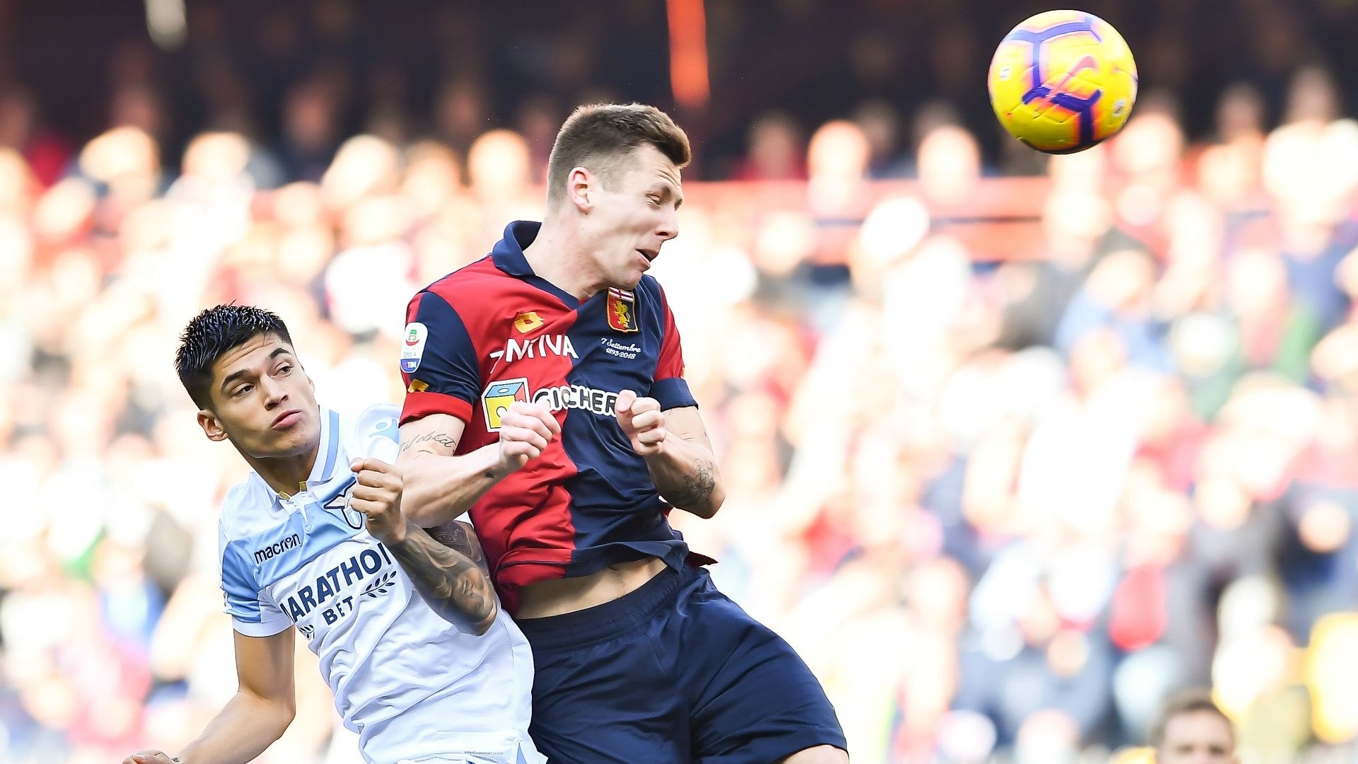 Joaquin Correa Lukas Lerager Genoa Lazio Serie A