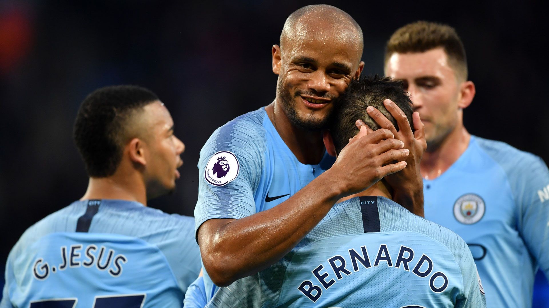 Manchester City Vincent Kompany Bernardo Silva