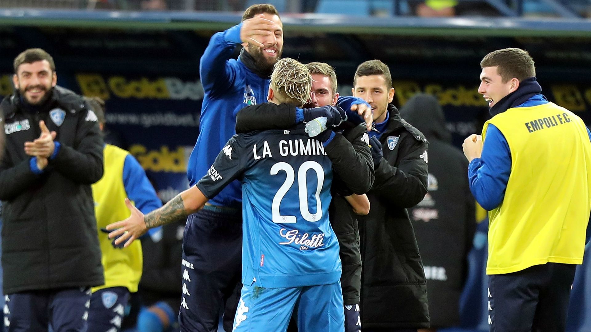 La Gumina celebration empoli bologna serie a