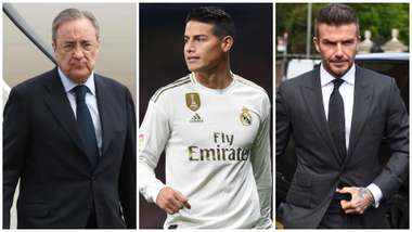 James Rodriguez Florentino Perez David Beckham Real Madrid