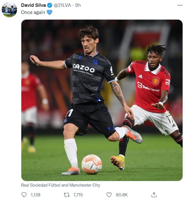 David Silva Real Sociedad Manchester United