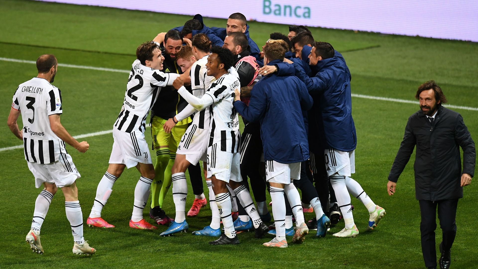 Juventus celebration Coppa Italia 2021
